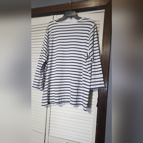 Quaker Factory Striped Patriotic V-Neck Plus 2X NWT - Picture 2 of 7